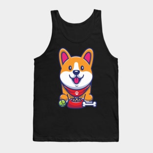 Corgi Dog Cute Funny Happy Tank Top